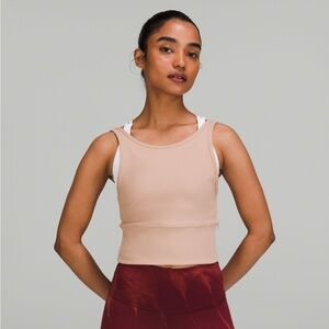 Power Pivot Ribbed Tank Top - Pink Clay - Size 8